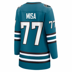 Michael Misa San Jose Sharks - Fanatics Women's Breakaway Jersey Teal