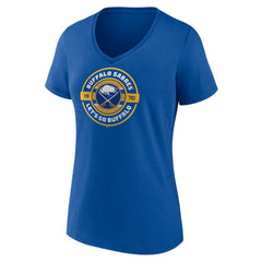 Buffalo Sabres - Women's Native V-Neck T-Shirt Royal