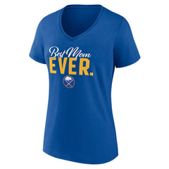 Buffalo Sabres - Women's Best Mom Ever V-Neck T-Shirt Royal