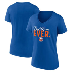 New York Islanders - Women's Best Mom Ever V-Neck T-Shirt Royal