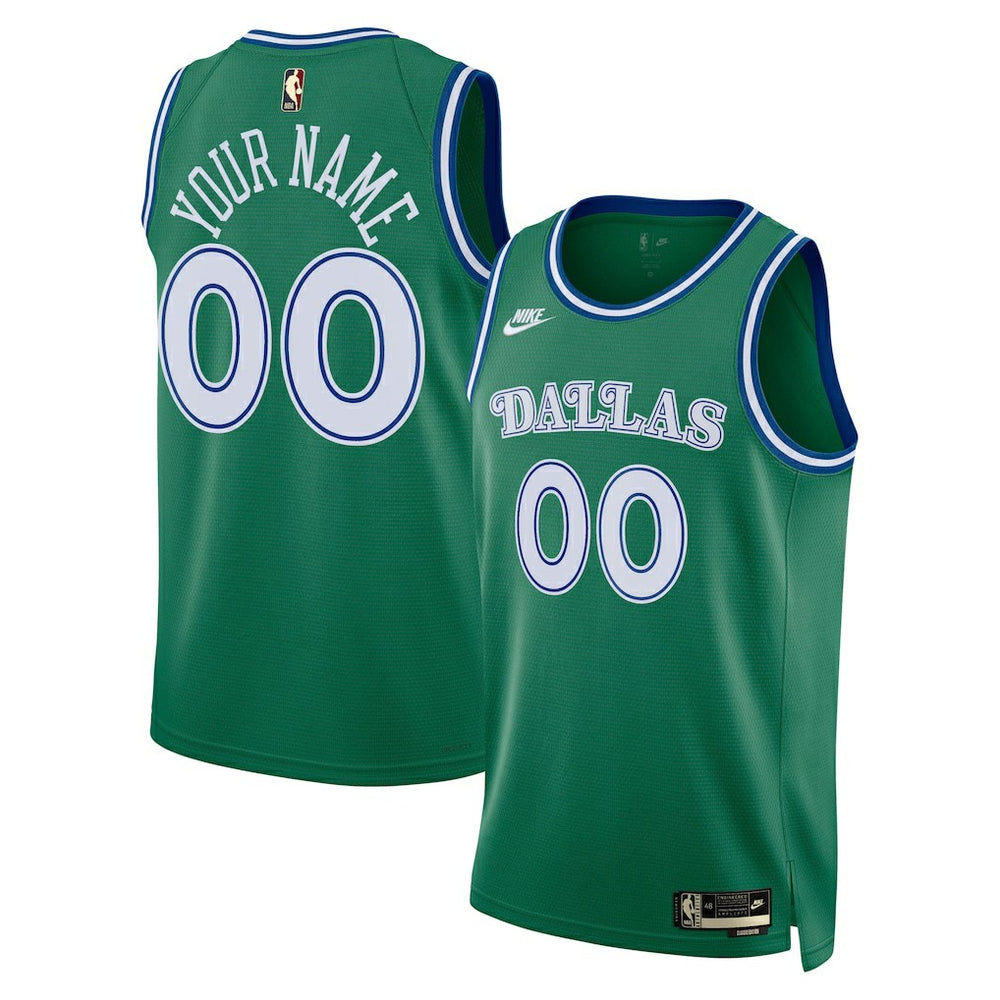 Nike - Dallas Mavericks Unisex Swingman Custom Jersey - Classic Editi- Green