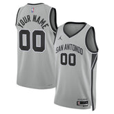 NBA - San Antonio Spurs Jordan Brand Unisex Swingman Custom Jersey - Statement Edition - Silver