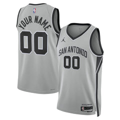 NBA - San Antonio Spurs Jordan Brand Unisex Swingman Custom Jersey - Statement Edition - Silver