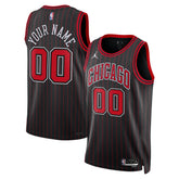 NBA - Chicago Bulls Jordan Brand Unisex Swingman Custom Jersey - Statement Editi- Black