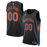 NBA - New York Knicks Jordan Brand Unisex Swingman Custom Jersey - Statement Edition - Black