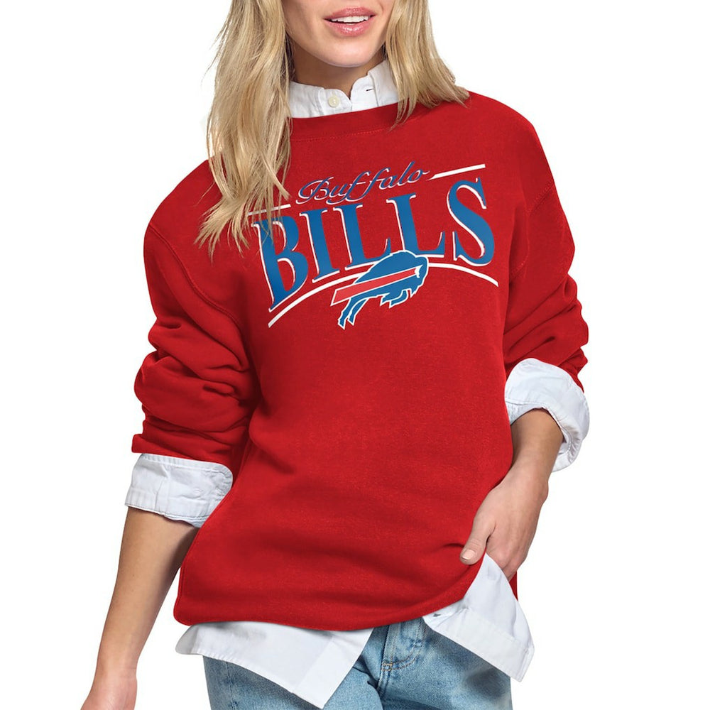 Buffalo Bills Starter Women's Arch Stripe Fleece Sweatshirt Red - NFL