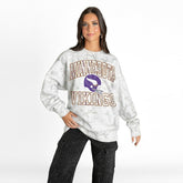 Minnesota Vikings Gameday Couture Women's Whiteout Oversized Premium Fleece Sweatshirt Arctic Camo - NFL
