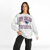 New England Patriots Gameday Couture Women's Whiteout Oversized Premium Fleece Sweatshirt Arctic Camo - NFL