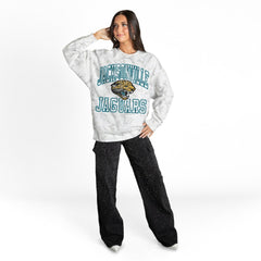 Jacksonville Jaguars Gameday Couture Women's Whiteout Oversized Premium Fleece Sweatshirt Arctic Camo - NFL