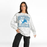 Detroit Lions Gameday Couture Women's Whiteout Oversized Premium Fleece Sweatshirt Arctic Camo - NFL