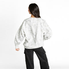 Detroit Lions Gameday Couture Women's Whiteout Oversized Premium Fleece Sweatshirt Arctic Camo - NFL