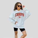Kansas City Chiefs Gameday Couture Women's Fan Edition Premium Weight Hoodie Ash - NFL