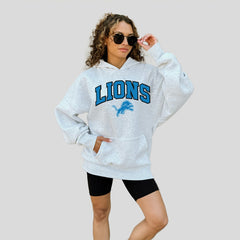 Detroit Lions Gameday Couture Women's Fan Edition Premium Weight Hoodie Ash - NFL