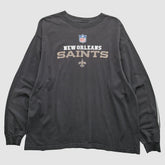 New Orleans Saints 2000s Long Sleeve T-Shirt Black Vintage - Fanatics