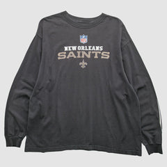 New Orleans Saints 2000s Long Sleeve T-Shirt Black Vintage - Fanatics