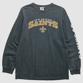 New Orleans Saints NFL 2000s Long Sleeve T-Shirt Black Vintage - Fanatics