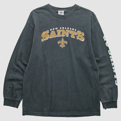 New Orleans Saints NFL 2000s Long Sleeve T-Shirt Black Vintage - Fanatics