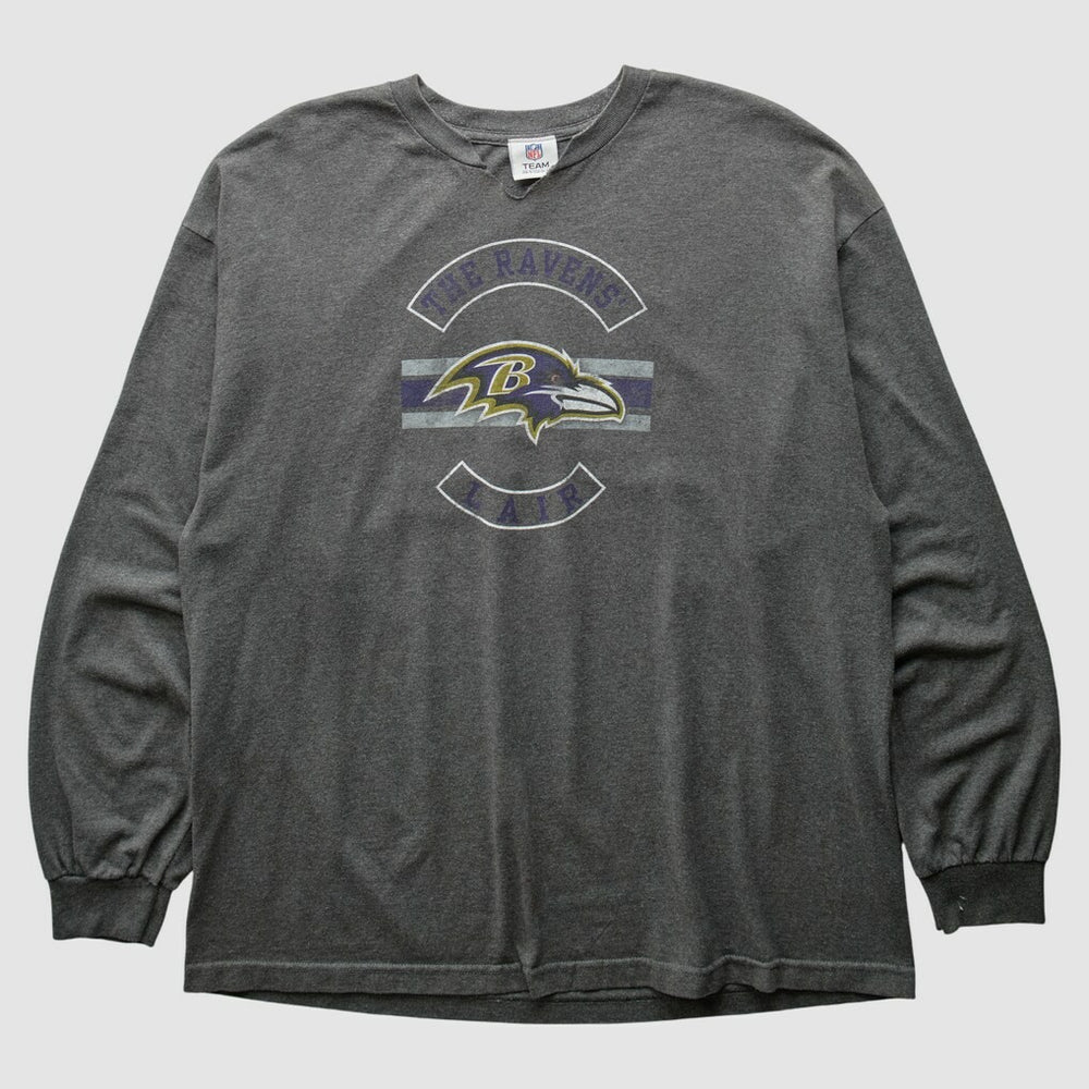 Baltimore Ravens NFL 2010s Long Sleeve T-Shirt Dark Heather Gray Vintage - Fanatics