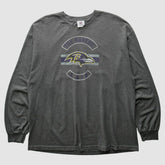 Baltimore Ravens NFL 2010s Long Sleeve T-Shirt Dark Heather Gray Vintage - Fanatics