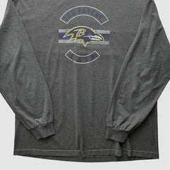 Baltimore Ravens NFL 2010s Long Sleeve T-Shirt Dark Heather Gray Vintage - Fanatics