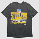 Pittsburgh Steelers Russell 1995 Pullover T-Shirt Black Vintage - Fanatics