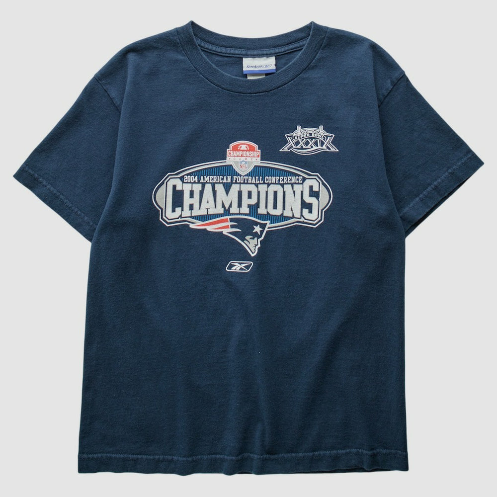 New England Patriots Reebok 2004 T-Shirt Navy Vintage - Fanatics