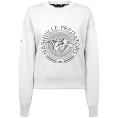 Nashville Predators - Levelwear Women's Slate & Snow Sponge Tri-Blend Sweatshirt White