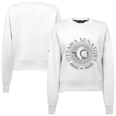 Ottawa Senators - Levelwear Women's Slate & Snow Sponge Tri-Blend Sweatshirt White