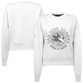 San Jose Sharks - Levelwear Women's Slate & Snow Sponge Tri-Blend Sweatshirt White