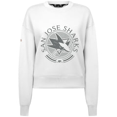 San Jose Sharks - Levelwear Women's Slate & Snow Sponge Tri-Blend Sweatshirt White