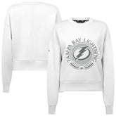 Tampa Bay Lightning - Levelwear Women's Slate & Snow Sponge Tri-Blend Sweatshirt White