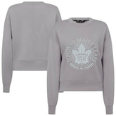 Toronto Maple Leafs - Levelwear Women's Slate & Snow Sponge Tri-Blend Sweatshirt Gray