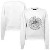 Vancouver Canucks - Levelwear Women's Slate & Snow Sponge Tri-Blend Sweatshirt White