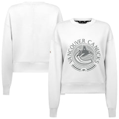Vancouver Canucks - Levelwear Women's Slate & Snow Sponge Tri-Blend Sweatshirt White