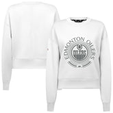 Edmonton Oilers - Levelwear Women's Slate & Snow Sponge Tri-Blend Sweatshirt White