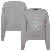 Boston Bruins Levelwear Women's Slate & Snow Sponge Tri-Blend Sweatshirt Gray