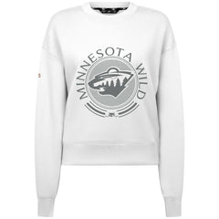 Minnesota Wild - Levelwear Women's Slate & Snow Sponge Tri-Blend Sweatshirt White