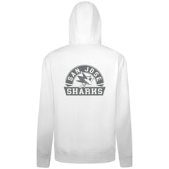 San Jose Sharks - Levelwear Podium Chenille Logo Full-Zip Hoodie White