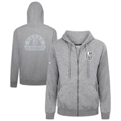 Vegas Golden Knights Levelwear Podium Chenille Logo Full-Zip Hoodie Gray