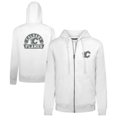 Calgary Flames - Levelwear Podium Chenille Logo Full-Zip Hoodie White
