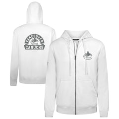Vancouver Canucks - Levelwear Podium Chenille Logo Full-Zip Hoodie White