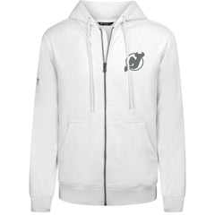 New Jersey Devils - Levelwear Podium Chenille Logo Full-Zip Hoodie White