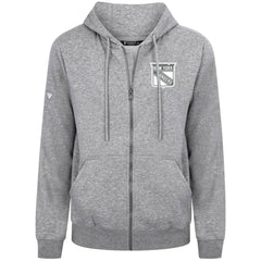 New York Rangers Levelwear Podium Banner Arch Full-Zip Hoodie Gray