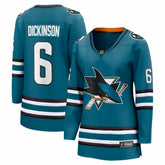 Sam Dickinson San Jose Sharks - Fanatics Women's Home Breakaway Jersey Teal