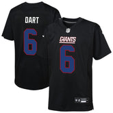 Jaxson Dart New York Giants Youth Fashion Game Jersey Carbon Black - Nike