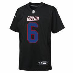 Jaxson Dart New York Giants Youth Fashion Game Jersey Carbon Black - Nike