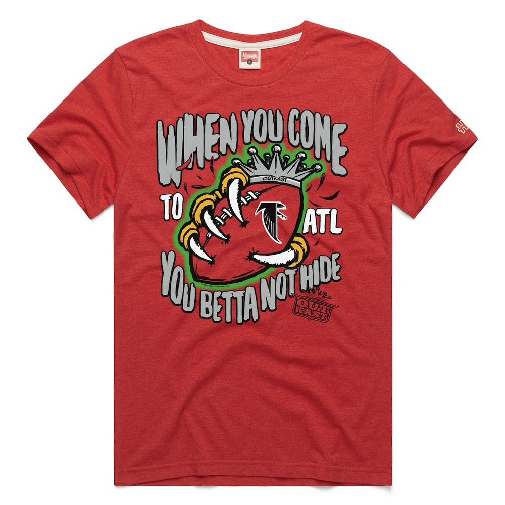Atlanta Falcons x OutKast Homage Unisex You Betta Not Hide Tri-Blend T-Shirt Red - NFL