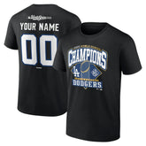 Los Angeles Dodgers 2025 World Series Champions Custom Name & Number T-Shirt Lifestyle