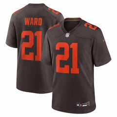 Denzel Ward Cleveland Browns Alpha Dawg Game Jersey Brown - Nike
