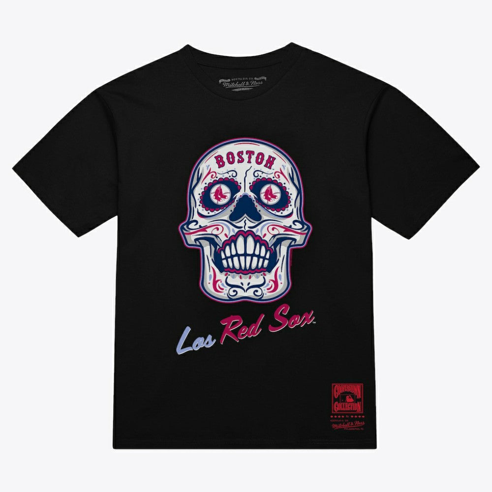 Boston Red Sox Mitchell & Ness Women's Sugar Skull Boxy T-Shirt Near Me